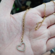 [FREE PPN] kalung emas ubs love hati perhiasan emas kuning asli 375