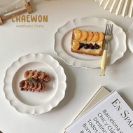 [siggi] CHAEWON Korean Aesthetic Plate / Cafe Dessert Plate / Ceramic Plate / White Aesthetic Plate