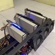 2x RTX 3090 + 1x 3080 Mining Rig ETH BTC 3 GPU Second Fully Modded