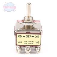TOHESP ​​3 Position Switch​​, ON//ON Three-position Rocker Control 4PDT 12 Pin Rocker Switch Heavy D