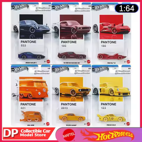 New 2026 Hot Wheels Silver Series Pantone Artsy Set Porsche/Camaro/Kombi/Mustang/Nissan 1:64 Diecast