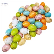 60 Pcs 6 Colors Foam Easter Eggs Pastel Easter Eggs Decorations Gold Easter Eggs Decorative Gold Spe