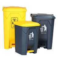 Heavy Duty Plastic Trash Bin with Step Foot Pedal Kitchen Garbage Trash Can Restroom Waste Bin Pedal