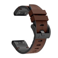 Zenia 26mm 22mm Quick fit Silicone PU Leather Watch Strap for Garmin Fenix 8 E 7X 7 6X 6 Pro Sapphir