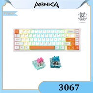 MONKA 3067 GASKET Mechanical Keyboard 65% RGB Hot Swappable Custom Keyboard