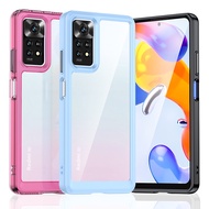 For Xiaomi Redmi Note 11S Note 11 Pro+ 5G Global Version Luxury Silicone Clear Bumper TPU Shockproof Cover Case