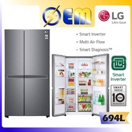 694L LG Smart Inverter Fridge Peti Sejuk | Side by Side