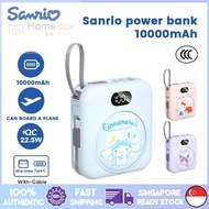 HomeBox SG  10,000 mAh Power Bank with Cable Pocket Power Bank 22.5W Fast Charging LED Power Bank 3C