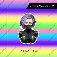 Cyberpunk 2 Holographic Tech Suit Decorative Stickers