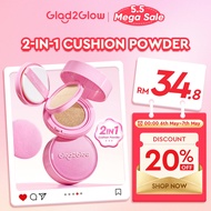 Glad2Glow Perfect Pair Cushion Powder Foundation Hydrating Cushion+Powder Matte High Coverage Oil Co