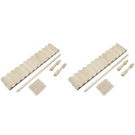 2X Miniatures1/12 Wooden Stair Stringer Step Staircase with Handrail Model Doll House Decor Model 1