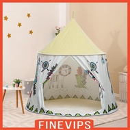 [Finevips] Kids Play Tent Playroom Portable Best Gift Foldable Prince Castle Tent Teepee Castle Tent for Barbecues Daycare Parks Picnics