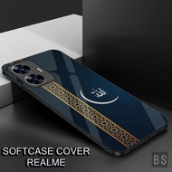 HP ( AF62 ARAB ) Glossy Softcase Realme C55, C33, C31.C30,C61,C63,C65,C67 4G,C75 Case Glitter Glass 