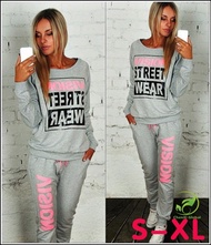 New PiNK Love Vision Street Wear Print Women s Sports Tracksuits O-Neck Sport Suit Set Jogging Suits