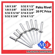 Paku Rivet Ribet Aluminium Quality Blind Rivet Paku Rivet  Pop Rivet Mushroom Dome Head Blind Rivet 