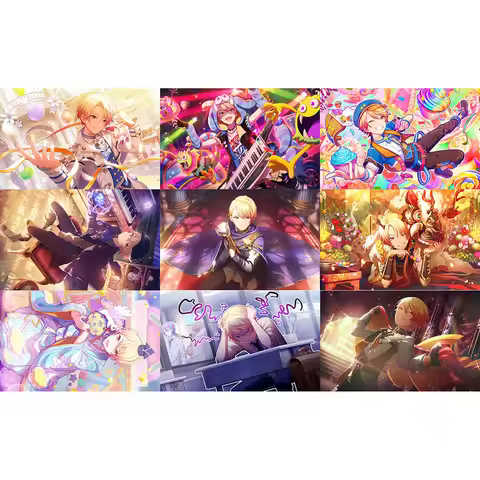 ISEKAI Anime Card Stickers Set Wonderlands × Showtime Nightcord Vivid BAD SQUAD MORE JUMP! Leo/Need 