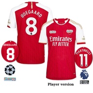 Arsenal Home Kit 23/24 Player Version Football Jersey Custom Name 2023 2024 Soccer Team Shirt