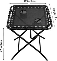 便攜折叠戶外接枱連飲品盛器 hybckp1 Portable  Folding Beach Lounge Table with Drink Holder 露營枱 摺枱 露營用品 野餐椅 摺疊枱 cam