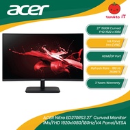 ACER Nitro ED270RS3 27” Curved Monitor 1Ms/FHD 1920x1080/180Hz/VA Panel/VESA