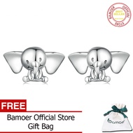 BAMOER ต่างหูเงินแท้925รูปช้างสำหรับผู้หญิงเครื่องประดับหูกระดุมแฟชั่นของขวัญ SCE1537