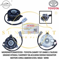 TOYOTA CAMRY '07 ( 8480 ) / SUZUKI GRAND VITARA / HARRIER '06 ACU30W DENSO RADIATOR MOTOR (ORG) 1680
