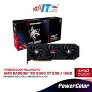 PowerColor Hellhound AMD Radeon RX 9060 XT 16GB / 8GB GDDR6 Graphics Card | RX9060XT 16G-L/OC / RX90