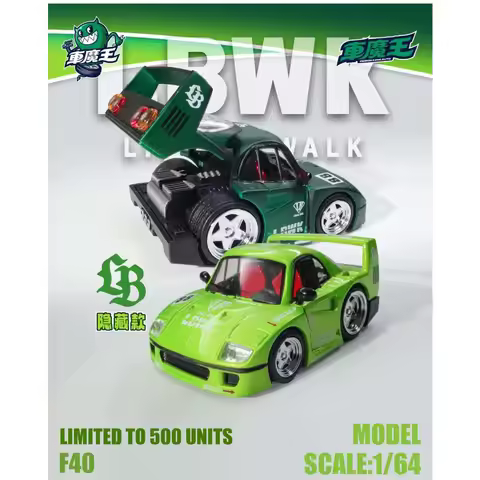 Demon King AUTO 1:64 Red Bull Nisson GTR R34 (R35) LBWK F40 2025 HEC Hangzhou Exhibition Diecast Car