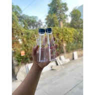 (WOMEN) 100 bottles - mini triangle 150ml + black cap (actual 145ml of water)