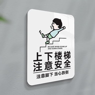 Beware of Steps Reminder Signs Dangerous Beware of Sliding Warning Signs Signs Up and Down Stairs Fo