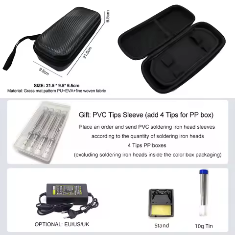 Pine64 Smart Mini Pinecil Soldering Iron With B2 BC2 KU C1 ILS I C4 D24 K Tips With DC power supply 