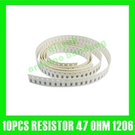 10pcs resistor 47 ohm 1206 smd chip 47r0 47ohm tolerance 1% 1/4watt