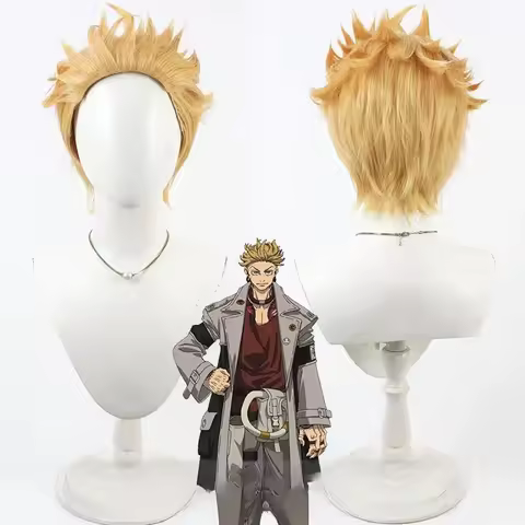 Engine Short Blonde Heat Resistant Synthetic Hair Party Anime Gachiakuta Enjin Cosplay Wig
