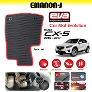 Emanon-J Eva Evolution Odor-Free Anti-Bacterial Car Floor Mat Mazda CX-5 - Red (5 Pcs)