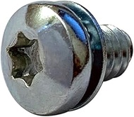 4-40X1/4 Six Lobe Pan Head Internal Tooth Sems Machine Screw Fully Threaded Zinc and Bake (Pack of 1