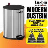 LuxbinTM Dustbin Kitchen Bedroom Tong Sampah Bertutup Bathroom Stainless Steel Trash Can Rubbish Bin