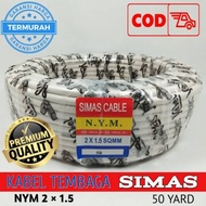 Promo PER ROL SIMAS 2X15 SNI Kabel Listrik Tembaga Merk SIMAS