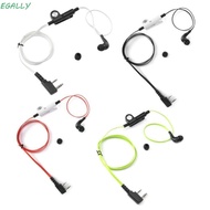 EGALLY Earphone PTT Mic, 2 Pin Two Way Radio Earpiece, ABS 2 Way Walkie Talkie Earphones for Kenwood