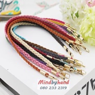 Bag Strap (Leather Rope) Braided Type Gold Ring (40456)