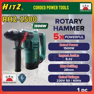 HITZ 1500W Rotary Hammer 2 Mode Chiseling Drilling Hammer Drill Gerudi Penebuk Dinding Konkrit