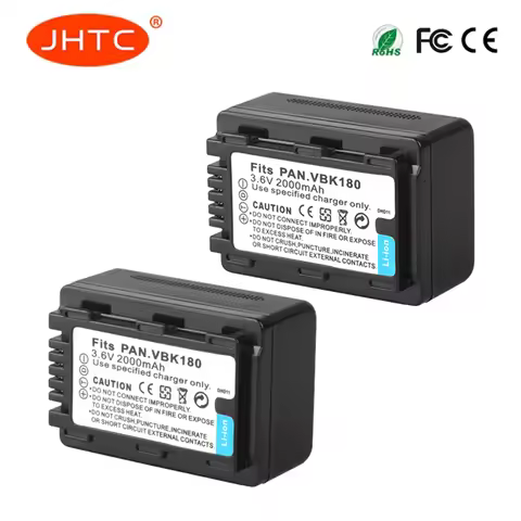 VW VBK180 2000mAh Battery For Panasonic HC-V700MGK HC-V10GK HC-V100GK HC-V100MGK HC-V500GK HC-V500MG