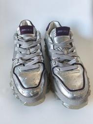 Jimmy Choo Diamond & Trainer 銀色運動鞋 41.5碼