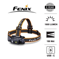 FENIX HM70R head torch, 1600lm bright, 186m distance, USB C charging port, 21700 rechargeable batter
