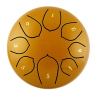 6 นิ้ว 8 หมายเหตุ handpan กลองกลองค้อนสติกเกอร์นิ้วหยิบฝนตกระฆังฝนกลองเครื่องดนตรีสำหรับโยคะสมาธิ tg