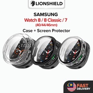 (MY) LionShield Samsung Galaxy Watch 8 / 8 Classic / 7 Screen Protector + PC Protective Case (9H Tem