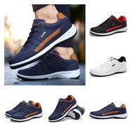 COD 【Ready stock】plus size 38-48 men's sports shoes badminton shoes outdoor sports shoes breathable leather shoes EFE9 JKFDGFDS