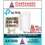 TP-link DECO X50-4G 4G+ AX3000 Whole Home Mesh WiFi 6 Gateway ( DECO X50 4G Pack of 1 ) - 3 Year Local TP-Link Warranty