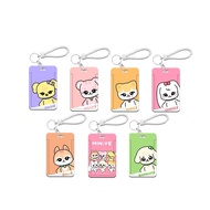 Kpop IVE Bus Card Holder Pendant Student Breastpiece ID Card Holder Keychain WonYoung YuJin Cartoon 