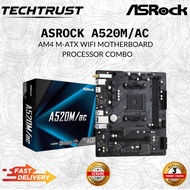 [ Asrock A520M/AC AM4 M-ATX WIFI ] Motherboard + AMD Processor Combo