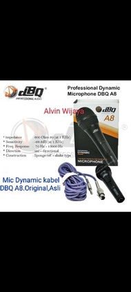 Mic Dynamic Microphone Kabel DBQ A8 A 8 Mik Original Asli Microphone