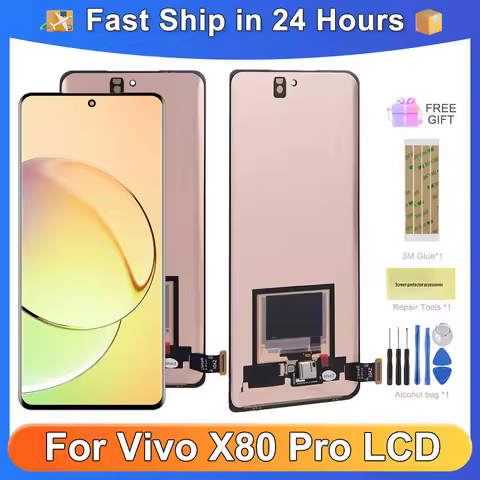 6.78''AMOLED For VIVO X80 Pro For vivo X80Pro V2185A V2145 LCD Display Touch Screen Digitizer Assemb
